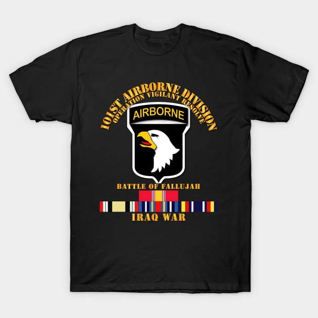 101st Airborne Div  w Iraq Svc - Fallujah T-Shirt by twix123844